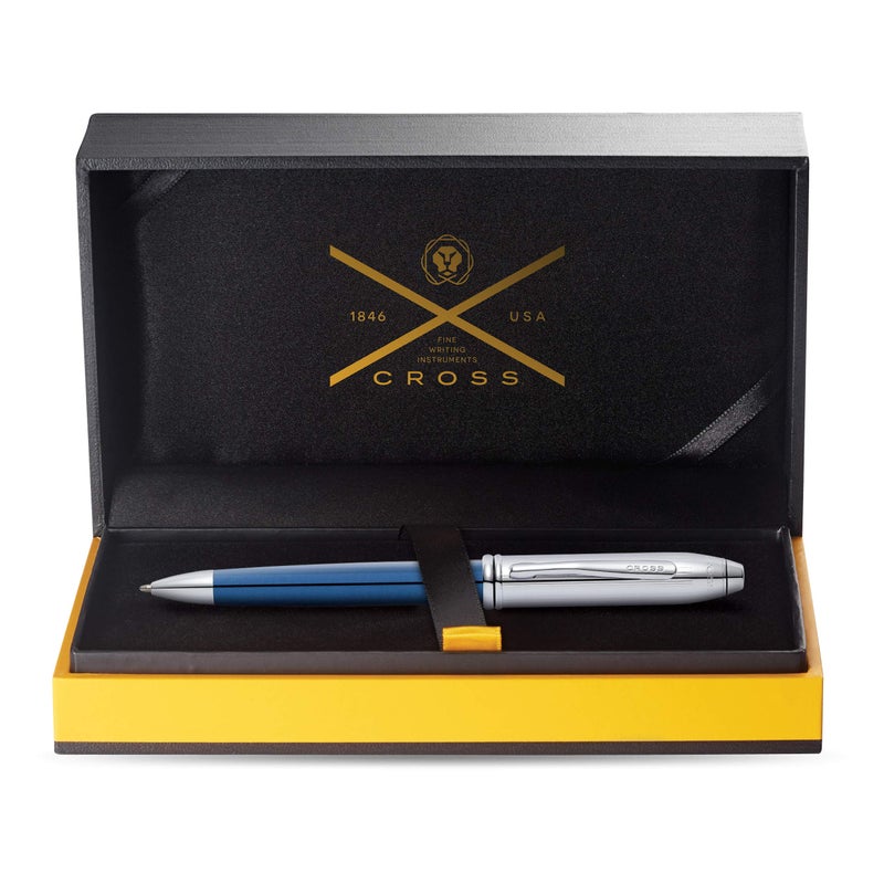 Cross Townsend Limited Edition Ballpoint Pen - Blue Chrome - Image 3